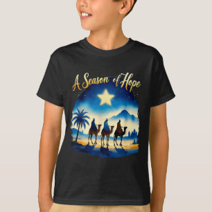 Vintage A Season Of Hope Christmas Jesus Faith 3 K T-Shirt