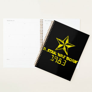Vintage A Star Was Born 1983 Yellow Star Planner