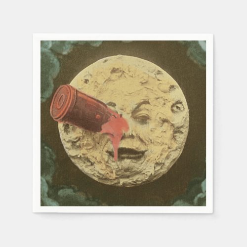 Vintage A Trip to the Moon Silent Movie Napkins