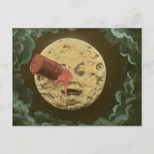 Vintage A Trip to the Moon Silent Movie Postcard
