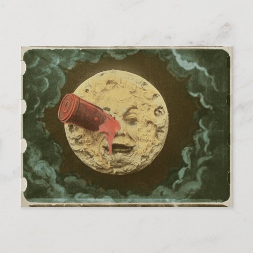 Vintage A Trip to the Moon Silent Movie Postcard
