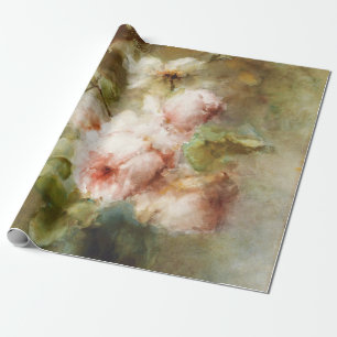 Vintage A vase with Roses Margaretha Roosenboom Wrapping Paper