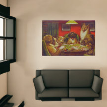 Vintage A Waterloo Dogs Playing Poker C. Coolidge