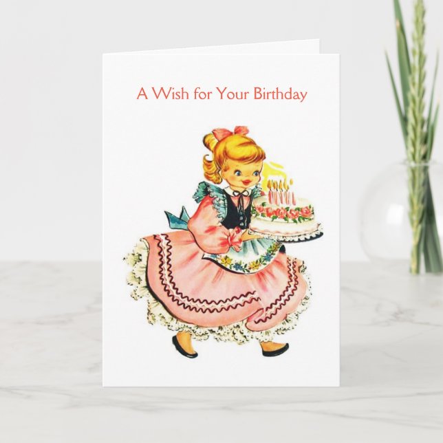 Vintage - A Wish for Your Birthday, Card (Front)