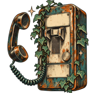 Vintage Abandoned Payphone Ivy Vines T-Shirt