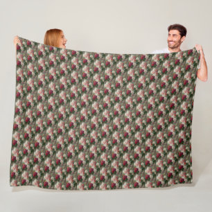 Vintage Abbott Fuller Graves Peonies Fleece Blanket