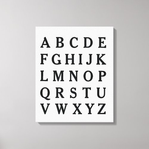 Vintage ABC Alphabet Canvas Poster Teacher Gift
