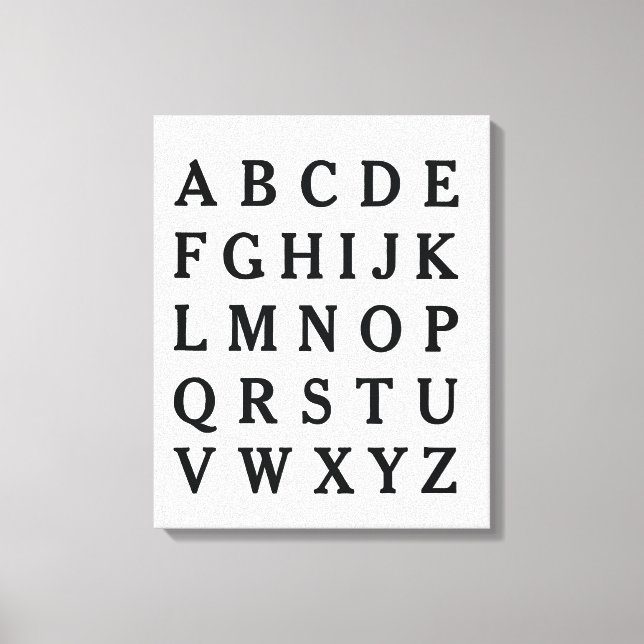Vintage ABC Alphabet Canvas Poster Teacher Gift (Front)