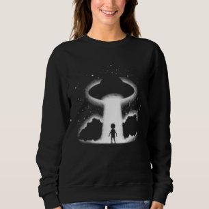 Vintage Abducted into the Space by UFO Aliens Sweatshirt