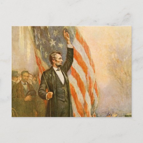 Vintage Abe Lincoln American President Independent Postcard
