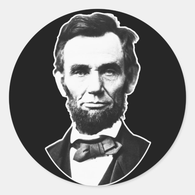 Vintage Abe Lincoln Classic Round Sticker (Front)