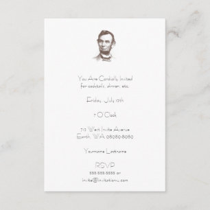 Vintage Abraham Lincoln Portrait Invitation