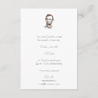 Vintage Abraham Lincoln Portrait Invitation