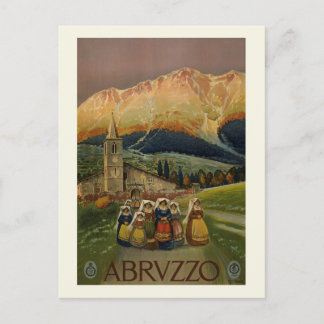 Vintage Abruzzo Italy Retro Italian Travel Postcard