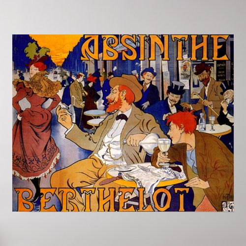 Vintage Absinthe Berthelot Poster