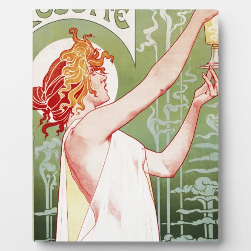 Vintage Absinthe Robette Ad Art Nouveau Plaque