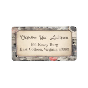 Vintage Abstract Address / Shipping / Book Label