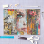 Vintage Abstract Art Collage Decoupage