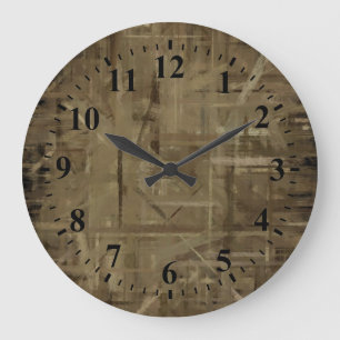 Vintage Abstract Art Painting Large Clock