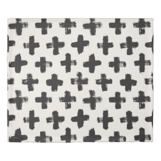 Vintage Abstract Brush Strokes Background Duvet Cover