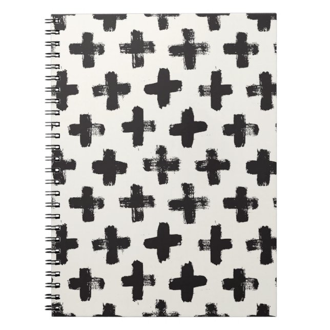 Vintage Abstract Brush Strokes Background Notebook (Front)