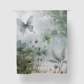 Vintage Abstract Butterflies Flowers Design 401 Blackout Curtains