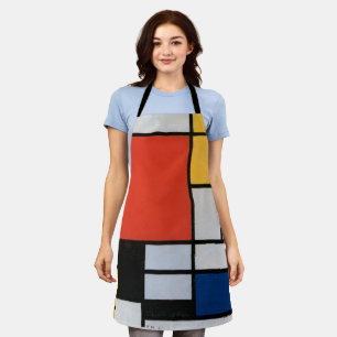Vintage Abstract Composition by Piet Mondrian Apron