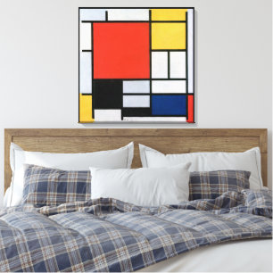 Vintage Abstract Composition by Piet Mondrian Canvas Print