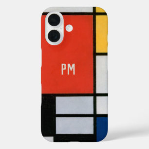 Vintage Abstract Composition by Piet Mondrian iPhone 16 Case