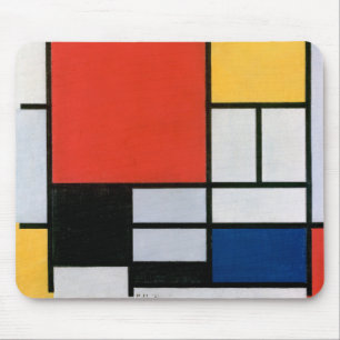 Vintage Abstract Composition by Piet Mondrian Mouse Pad