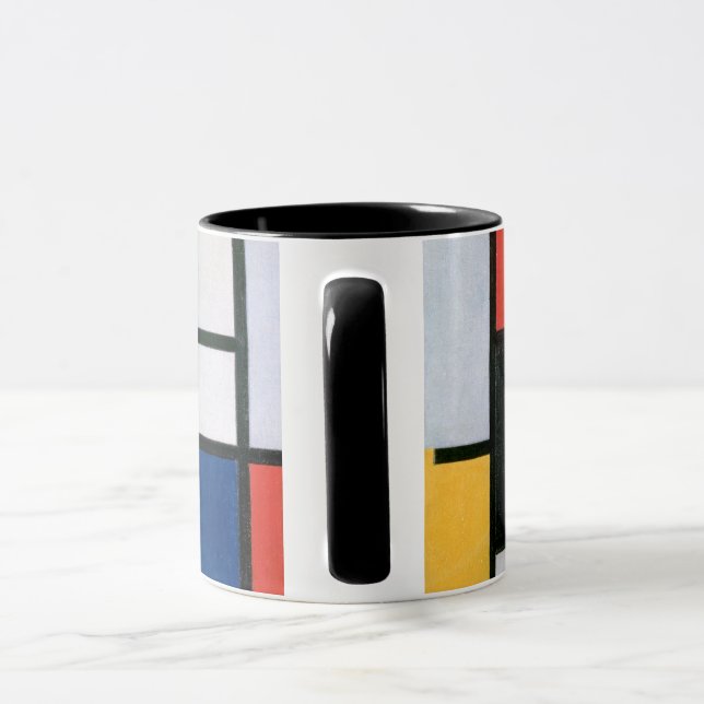 Vintage Abstract Composition by Piet Mondrian Mug (Handle)