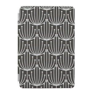 Vintage Abstract Floral in Black and White Pattern iPad Mini Cover
