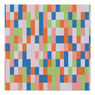 vintage Abstract geometric background, rectangle, Faux Canvas Print