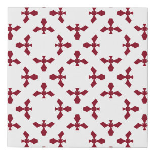 Vintage abstract geometric floral pattern. Seamles Faux Canvas Print