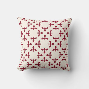 Vintage abstract geometric floral pattern. Seamles Throw Pillow