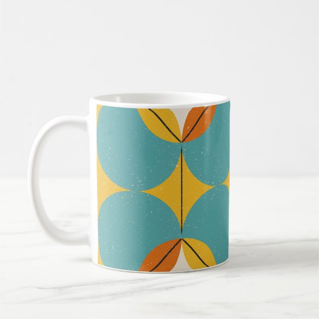 Vintage Abstract, Geometric Scandinavian Pattern. Coffee Mug (Left)