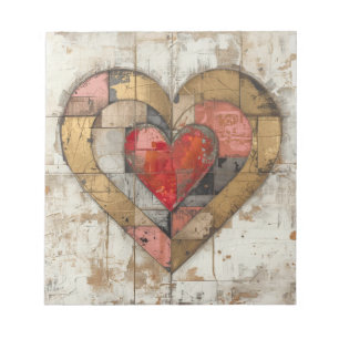 Vintage Abstract Hearts - Note Pad