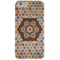 Vintage Abstract Honeycomb Colorful Quilt Pattern Barely There iPhone 6 Plus Case