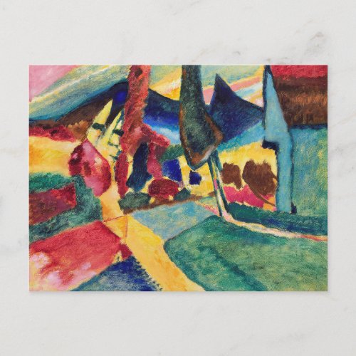 Vintage Abstract Landscape Wassily Kandinsky Postcard