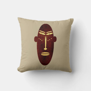 Vintage Abstract Modern Face Art Throw Pillow