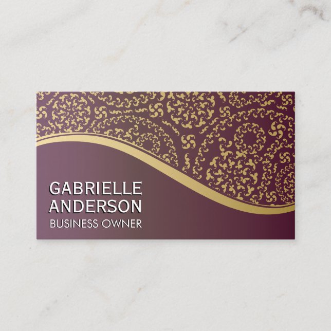 Vintage Abstract Pattern Business Card (Front)
