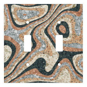 Vintage Abstract Quartz Stone Natural Light Switch Cover