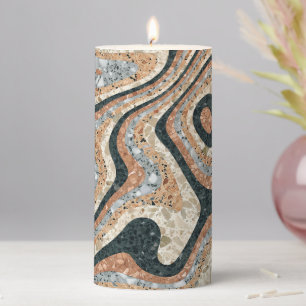 Vintage Abstract Quartz Stone Natural Pillar Candle