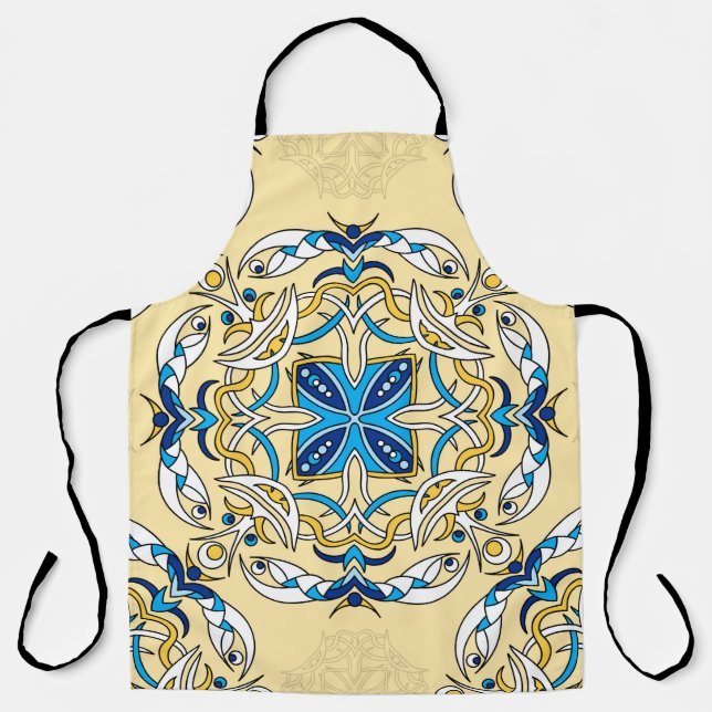 Vintage abstract seamless patchwork pattern. Arabi Apron (Front)