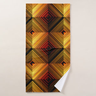 vintage abstract seamless pattern. Brown gradient  Bath Towel