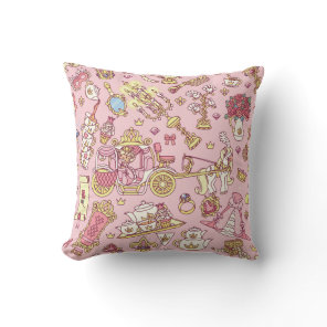 Vintage abstract seamless pattern. Simple Little P Throw Pillow