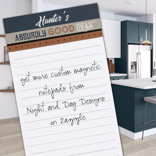 Vintage Absurdly Good Ideas  Magnetic Notepad (Personalized magnetic notepad for your Absurdly Good Ideas.)