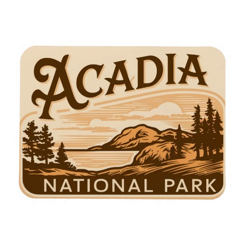 Vintage Acadia National Park Bar Harbor Magnet