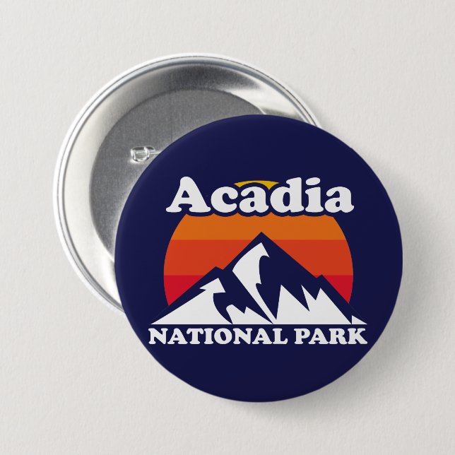 Vintage Acadia National Park Button (Front & Back)