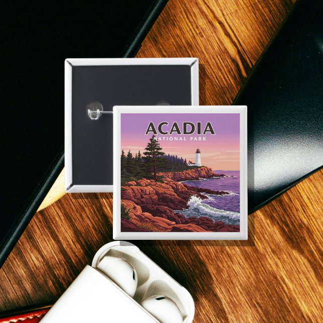 Vintage Acadia National Park Button (Creator Uploaded)